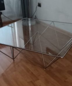 Mesa de centro vidrio y metal SurDiseño
