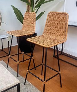 Piso bar mimbre tejido