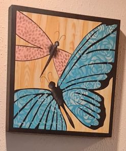 Cuadro mariposas pintado a mano