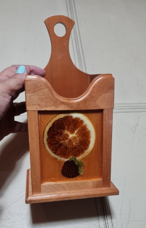 Porta cucharas o cucharones de Pino Oregón