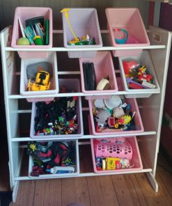 Organizador de juguetes rosado