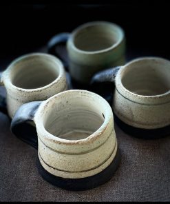 Juego tazas de café cerámica gres