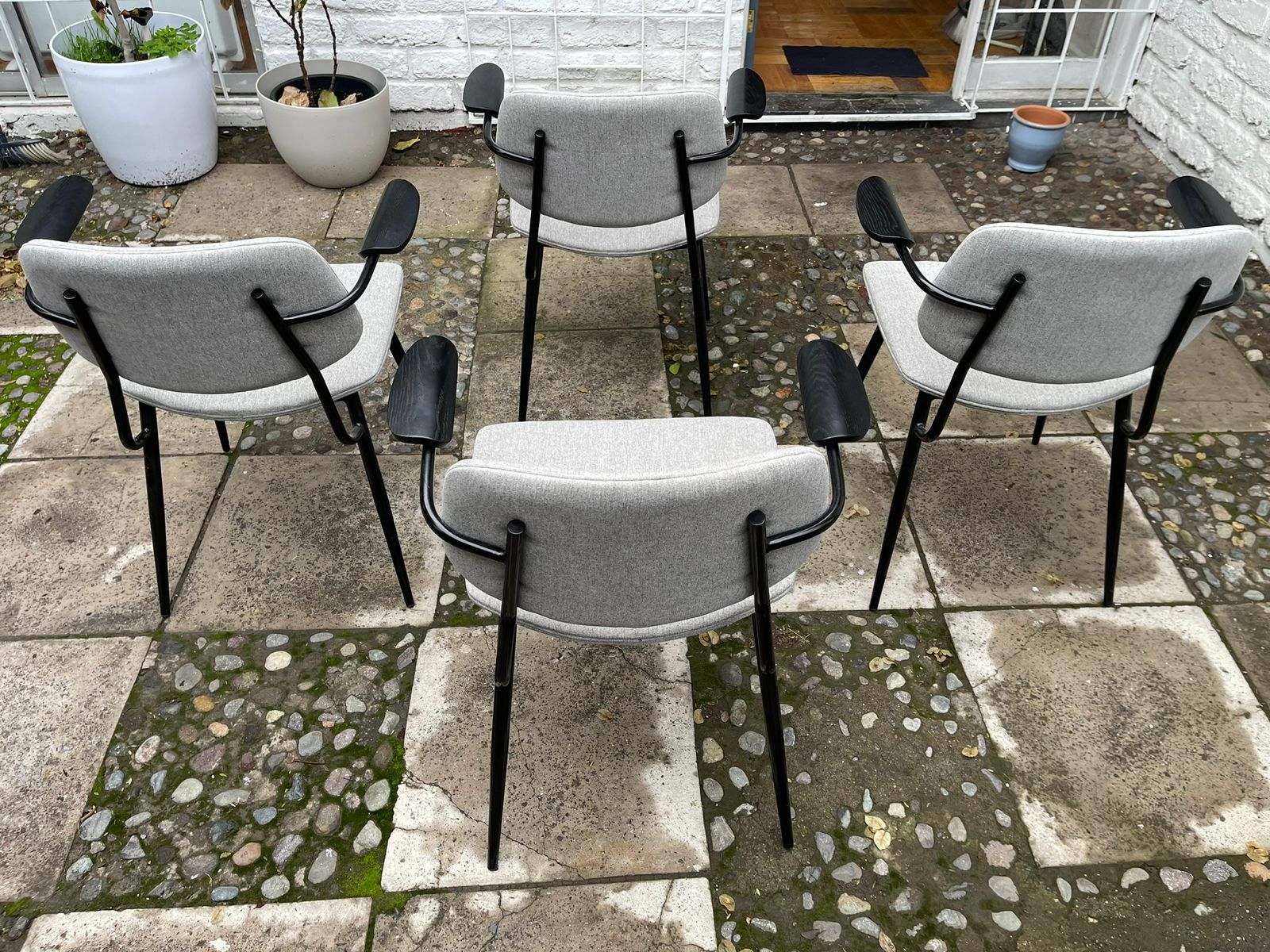 Set 4 sillas con apoyabrazos Amoblé - Imagen 6