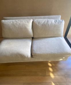 Sofá 2 cuerpos sin apoyabrazos beige