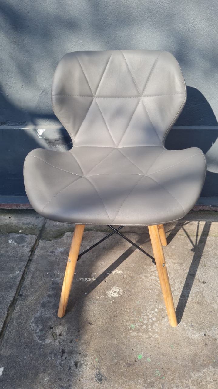 Juego 6 sillas comedor mariposa gris