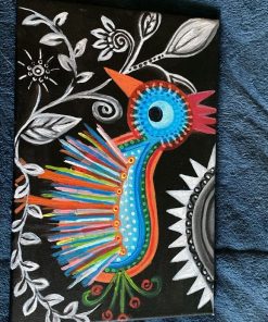 Cuadro ave negro de Andrea Chanut