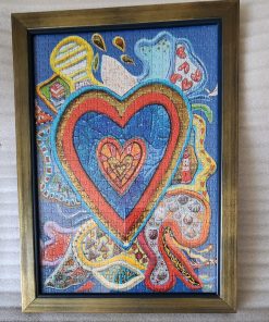 Cuadro puzzle enmarcado corazón