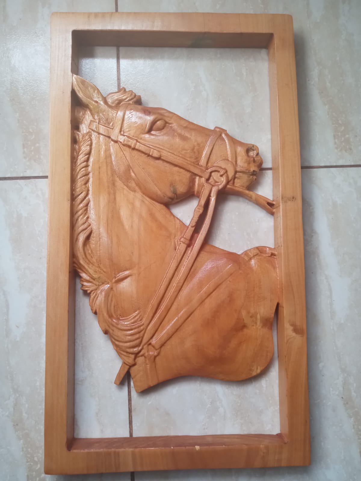 Cuadro tallado en madera Caballo - Imagen 3