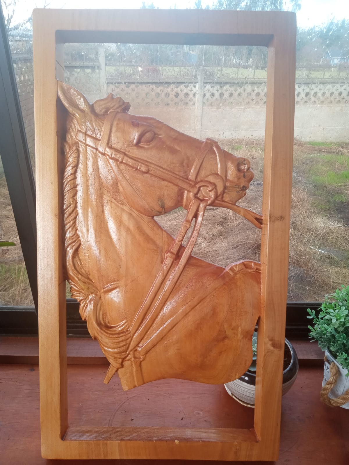 Cuadro tallado en madera Caballo - Imagen 5
