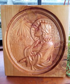 Cuadro tallado en madera Jesús divino