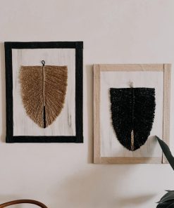 Cuadro plumas fibra natural