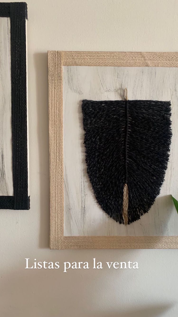 Cuadro plumas fibra natural - Imagen 2