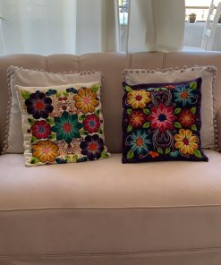 Sofá 2 cuerpos rosa envejecido