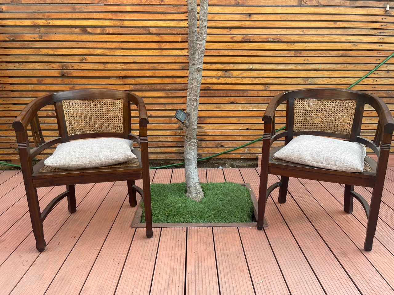 Par de sitiales enjuncados coloniales