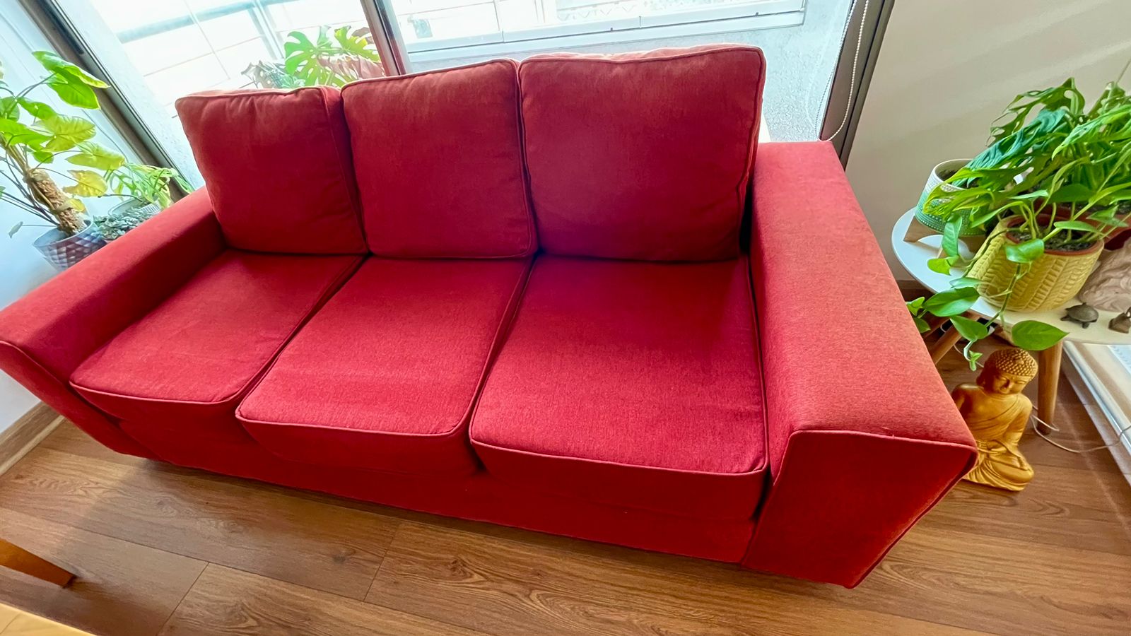 Sofá 3 cuerpos rojo Mueble Center