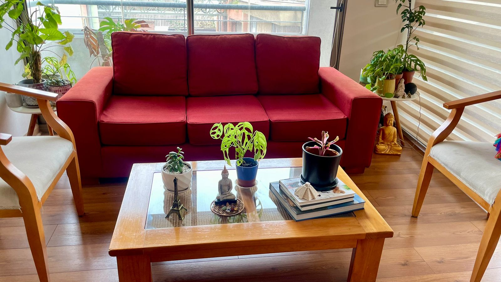 Sofá 3 cuerpos rojo Mueble Center - Imagen 3