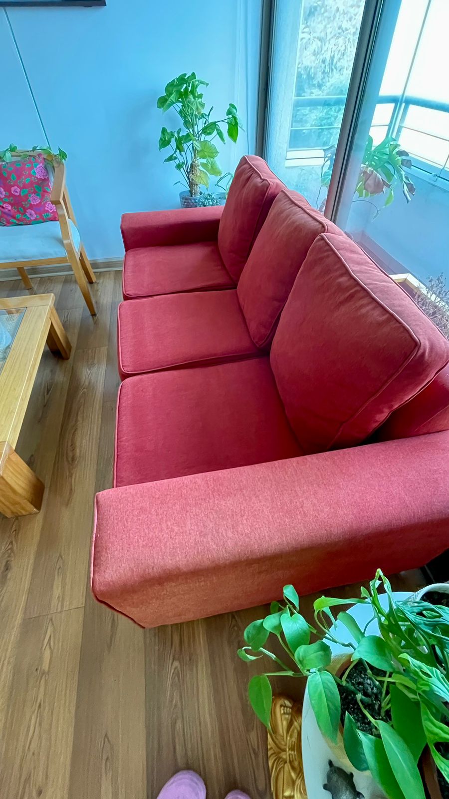 Sofá 3 cuerpos rojo Mueble Center - Imagen 4