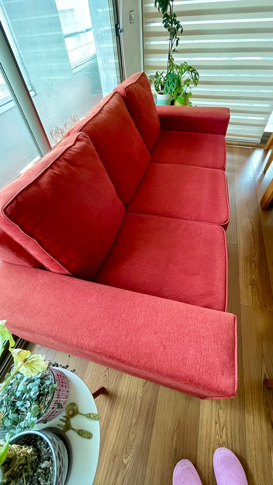 Sofá 3 cuerpos rojo Mueble Center - Imagen 6