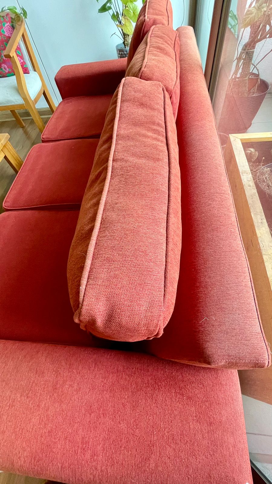 Sofá 3 cuerpos rojo Mueble Center - Imagen 7