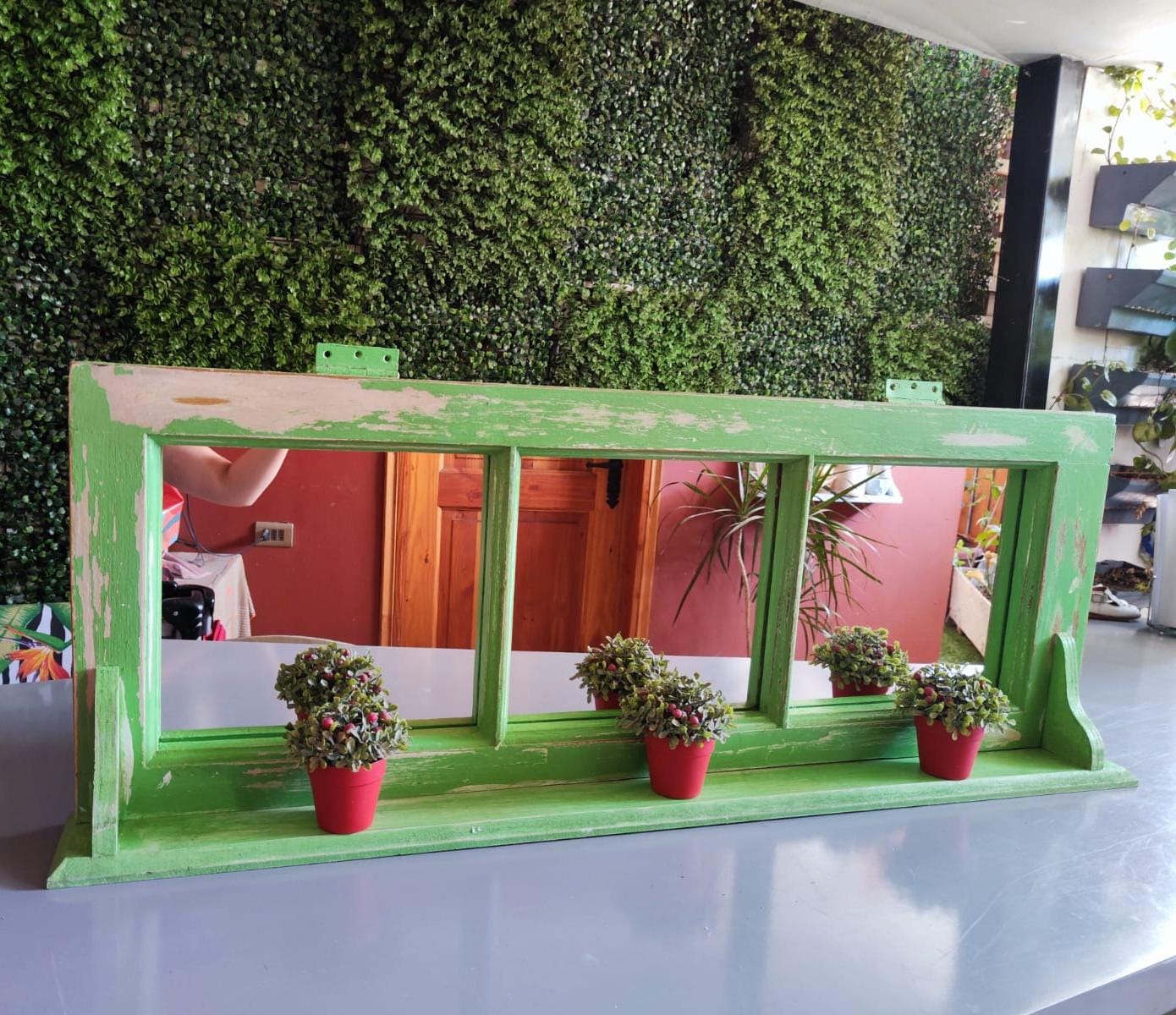 Espejo madera roble restaurado