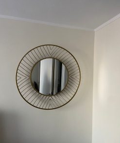 Espejo metálico dorado Ashley