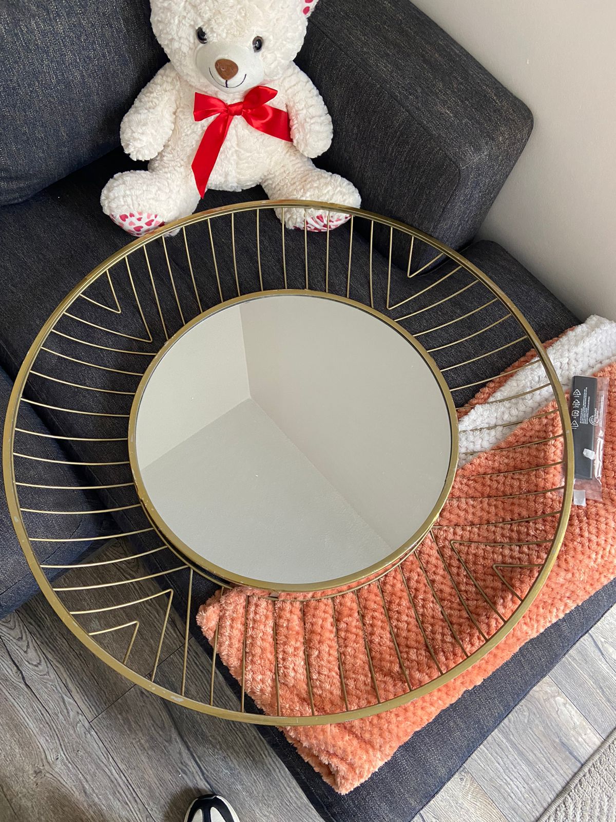 Espejo metálico dorado Ashley - Imagen 2