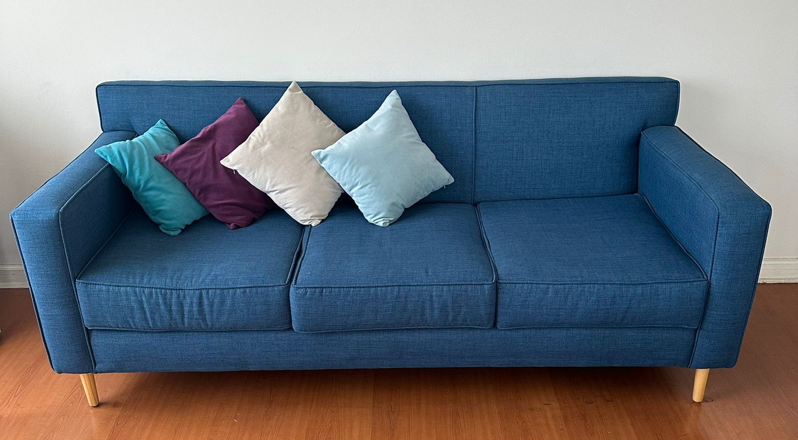 Sofá 3 cuerpo azul - Imagen 3