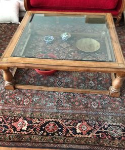 Mesa de centro vidrio y madera Encina