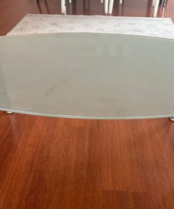 Mesa de centro vidrio templado empavonado