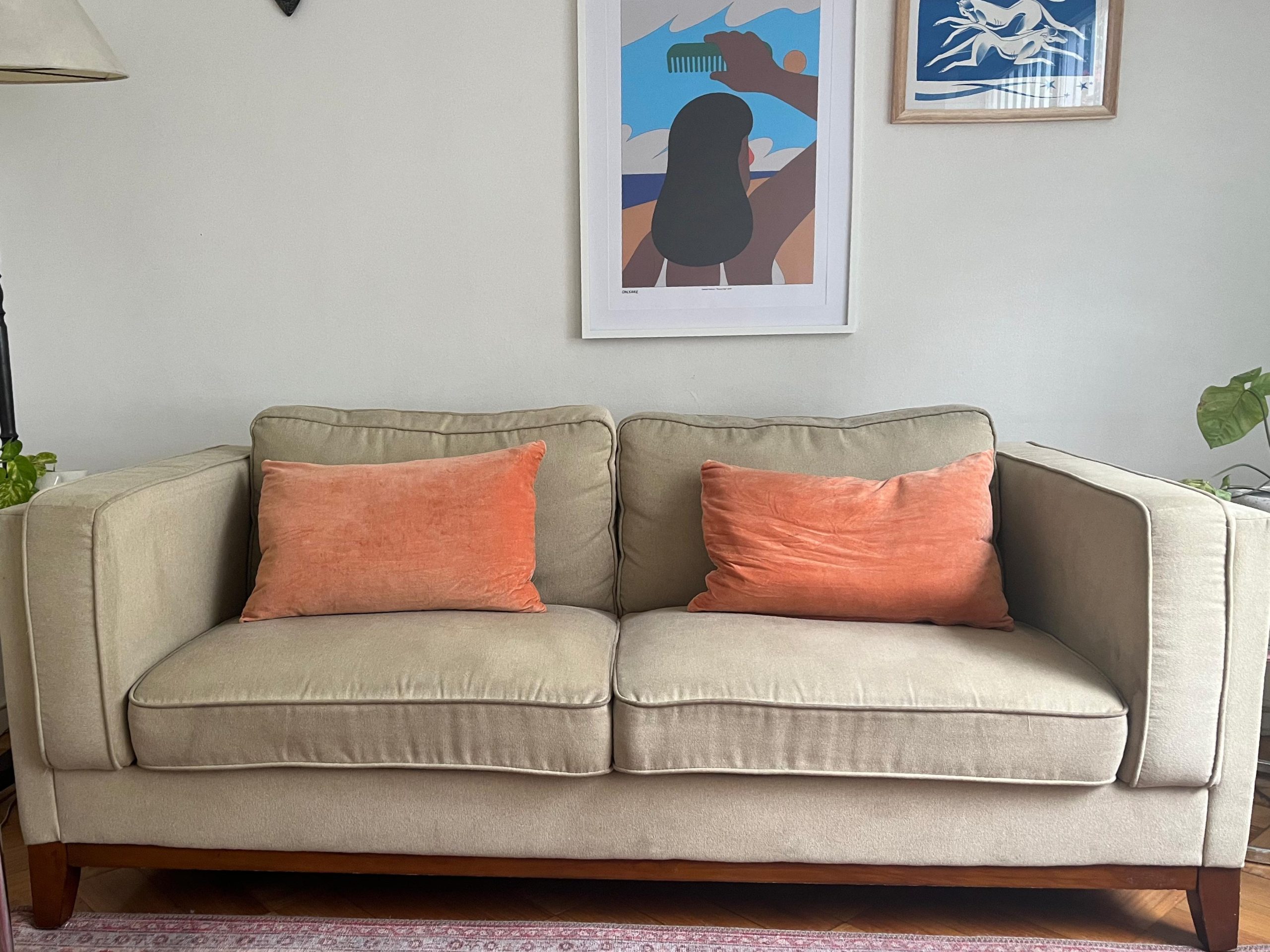 Sofá 3 cuerpos beige crudo - Imagen 3