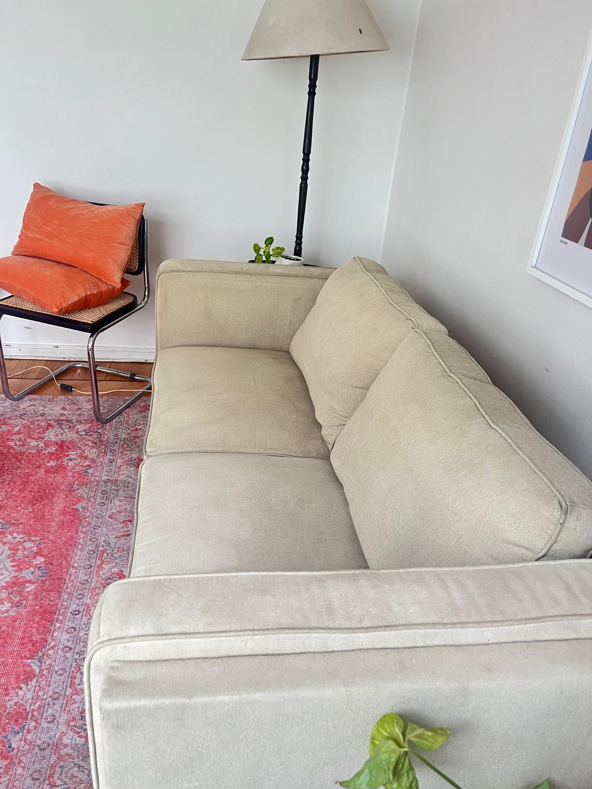 Sofá 3 cuerpos beige crudo - Imagen 5