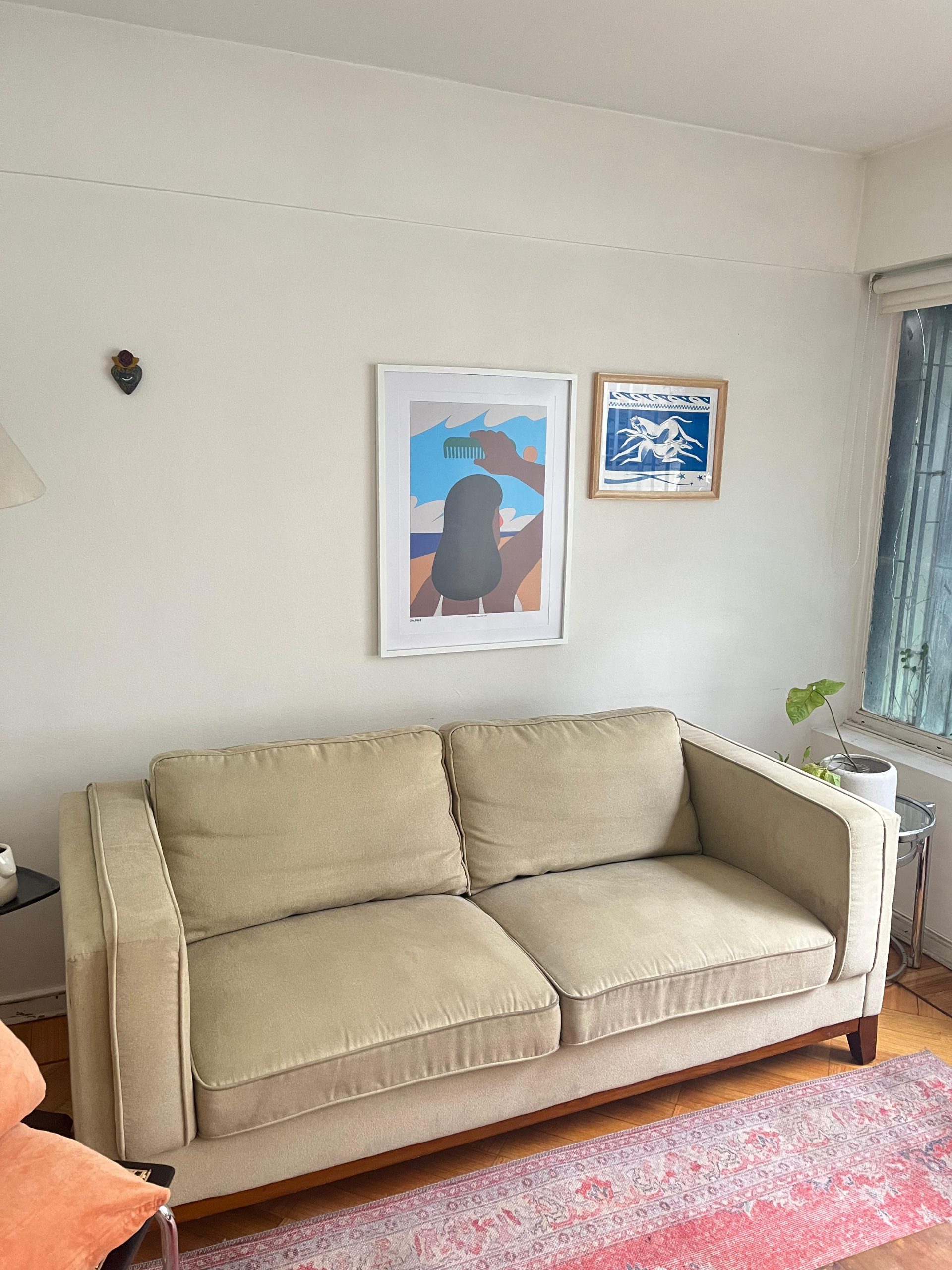 Sofá 3 cuerpos beige crudo - Imagen 6