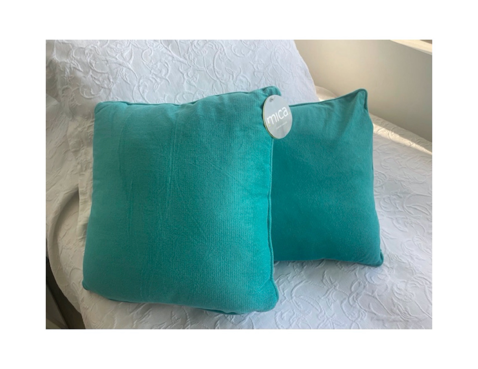 Set piecera crochet 1 plaza y 2 cojines velvet - Imagen 3