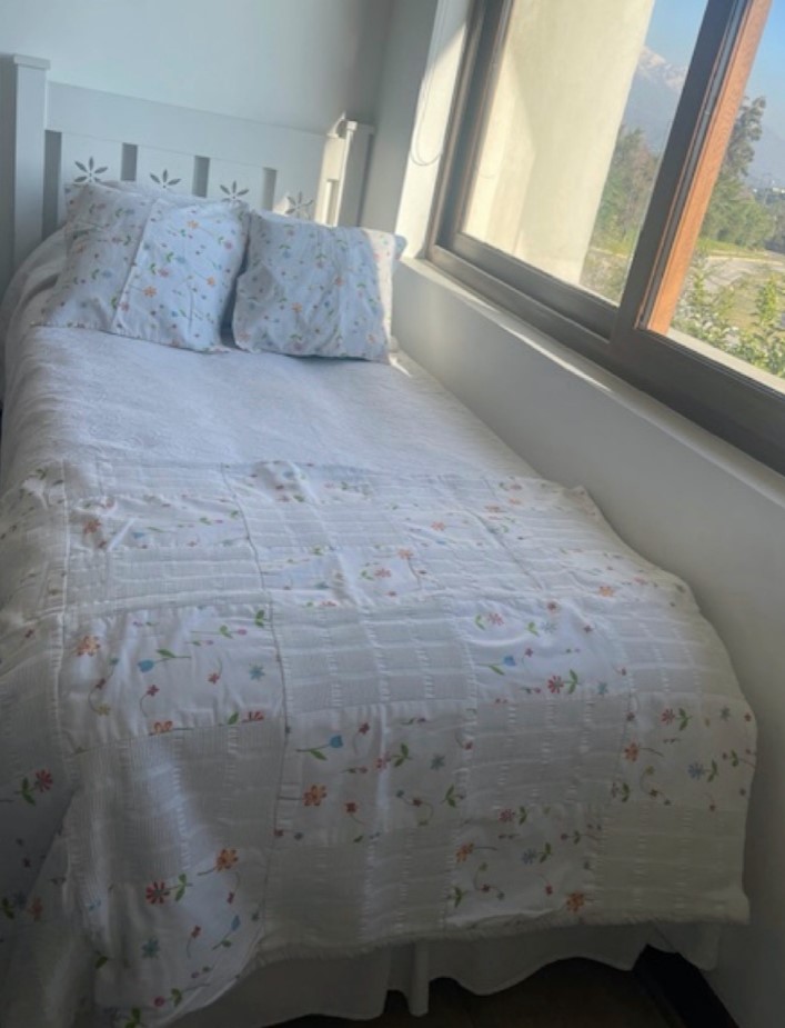 Set piecera 1 plaza patchwork con 2 fundas cojín