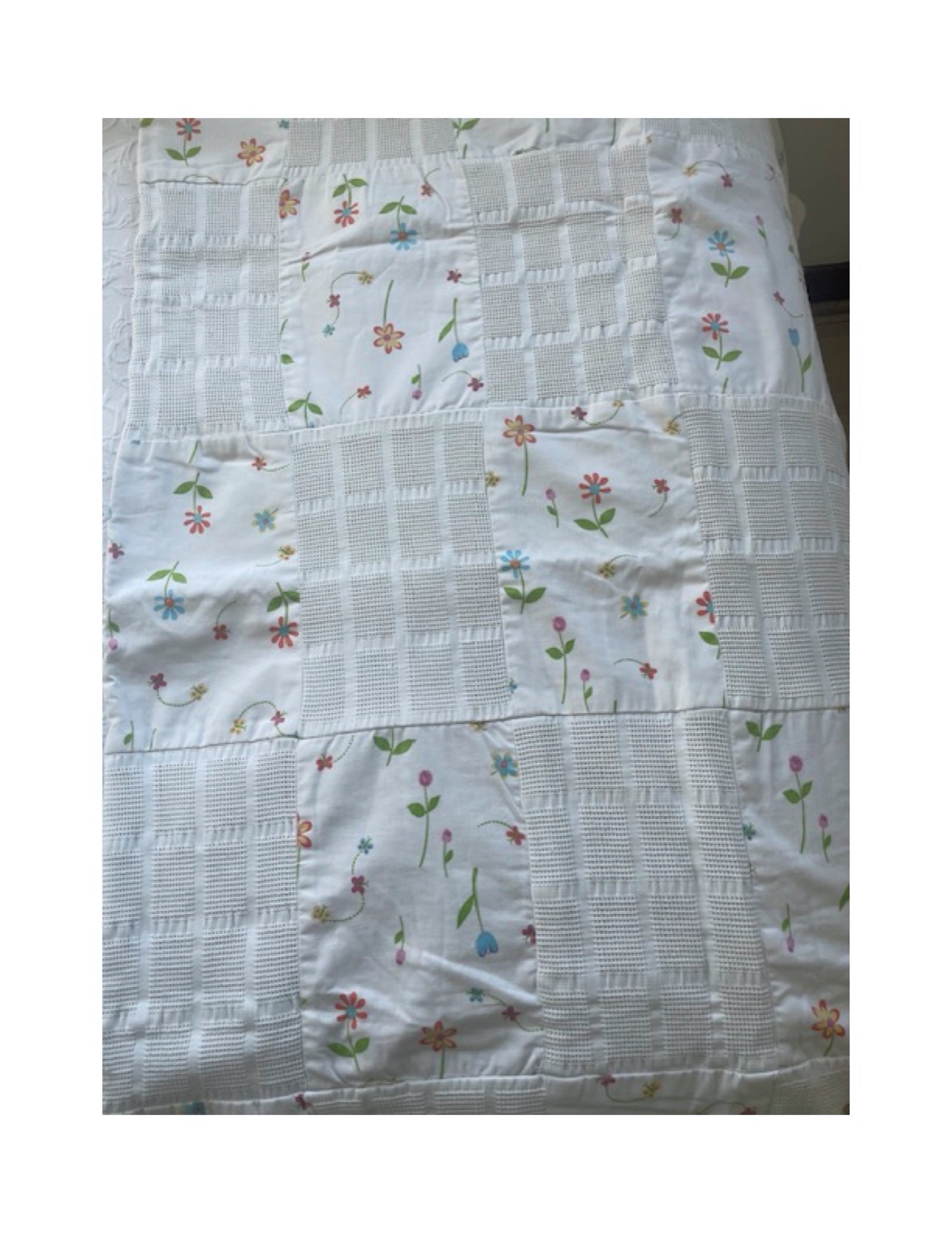 Set piecera 1 plaza patchwork con 2 fundas cojín - Imagen 3