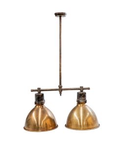 Lámpara bronce doble 