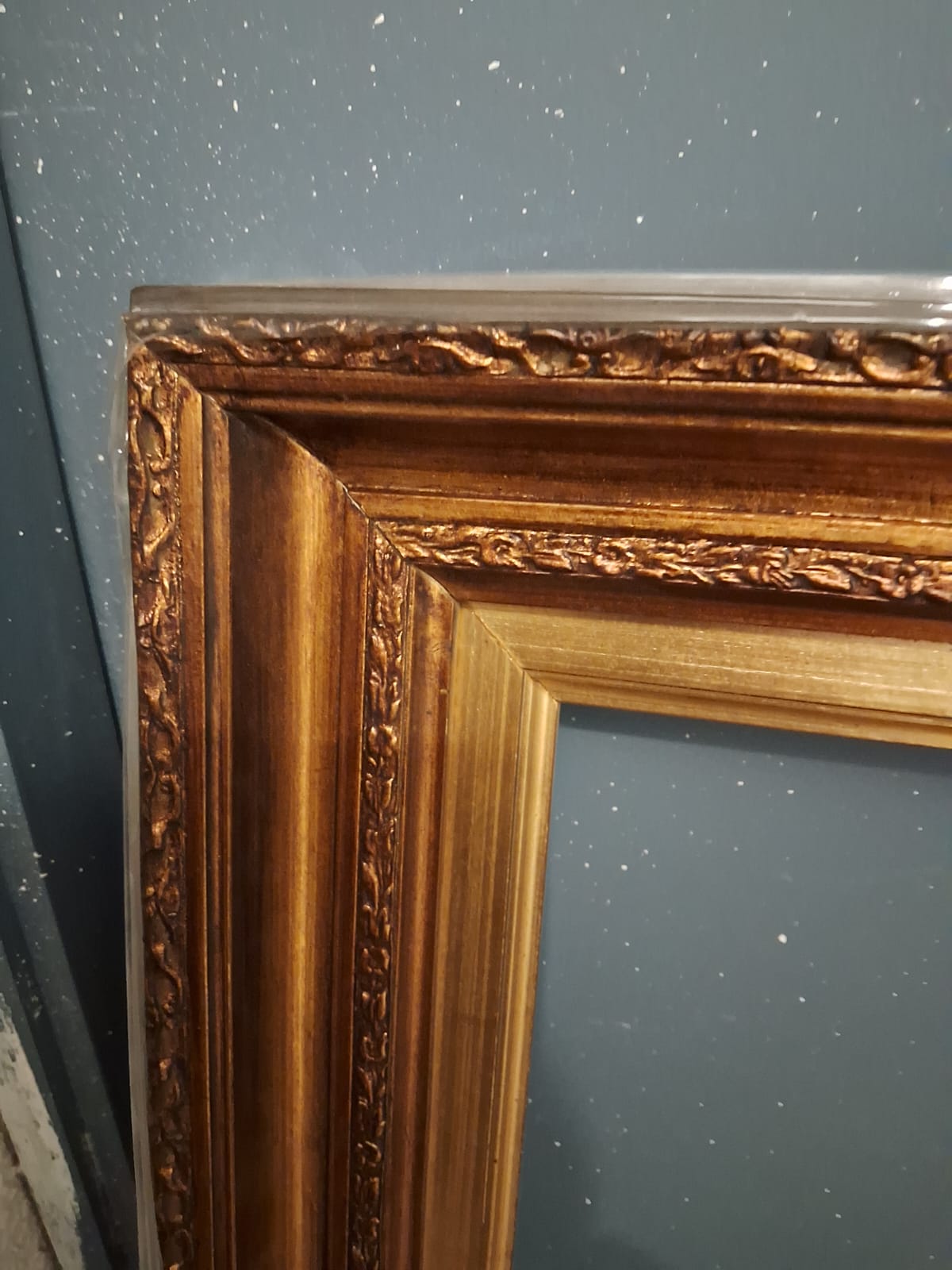 Marco madera dorado rectangular - Imagen 3