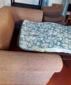 Sofá cama 2 cuerpos café claro Rosen