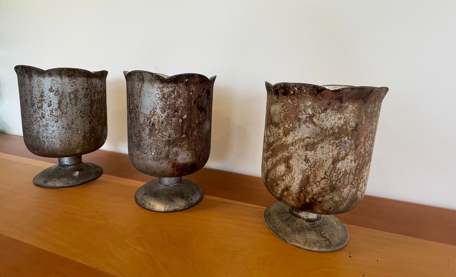 Set 3 jarrones decorativos envejecidos - Imagen 3