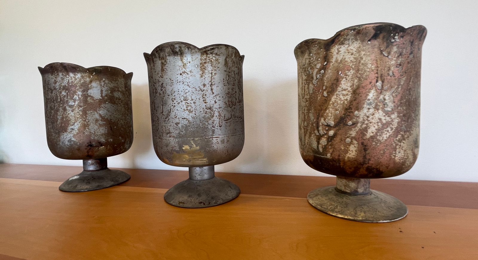 Set 3 jarrones decorativos envejecidos - Imagen 5