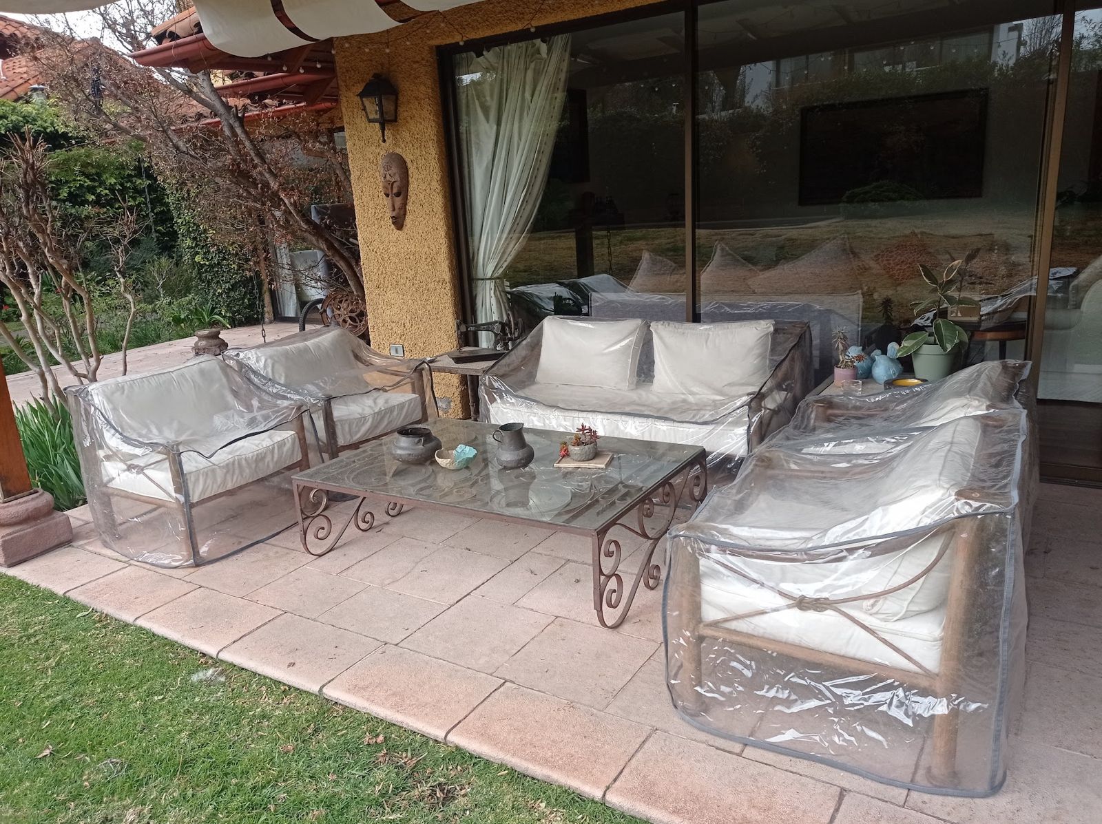 Juego de terraza de fierro 7 piezas