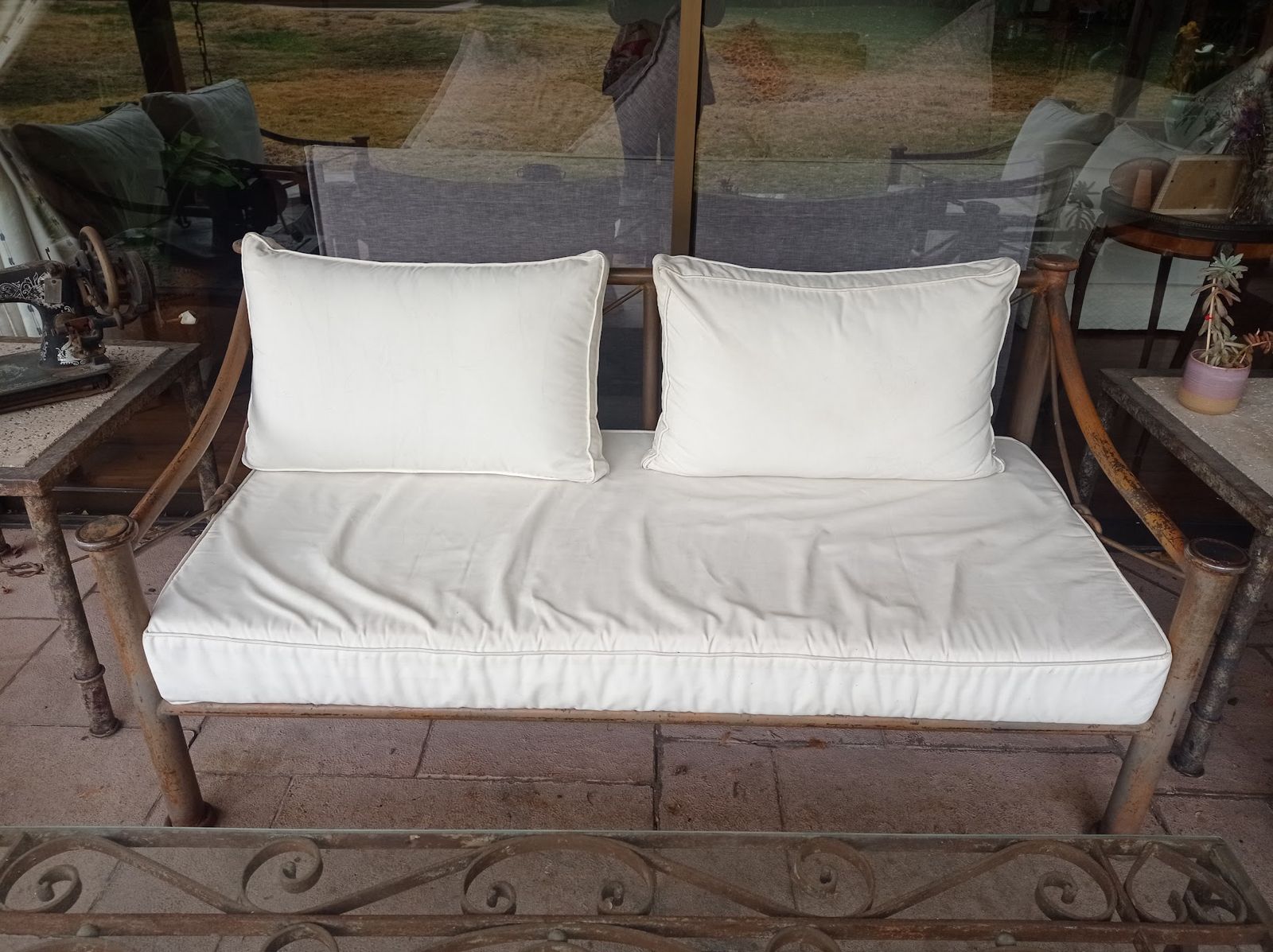 Juego de terraza de fierro 7 piezas - Imagen 4