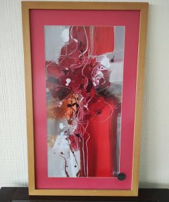 Cuadro abstracto tonos rojos