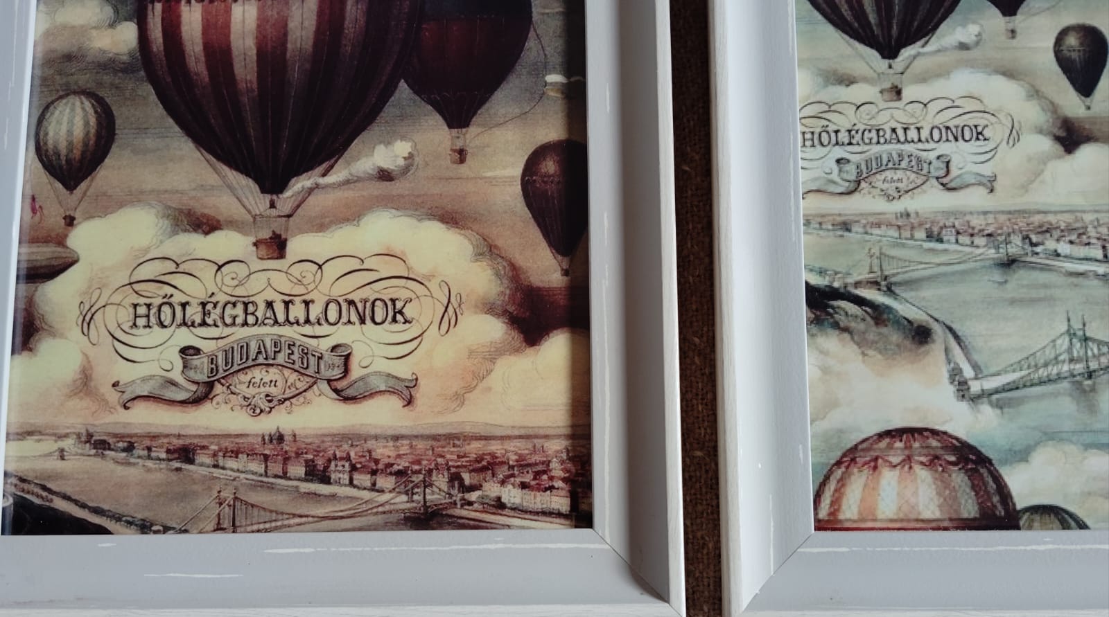 Par Láminas Vintage globos aerostáticos - Imagen 5