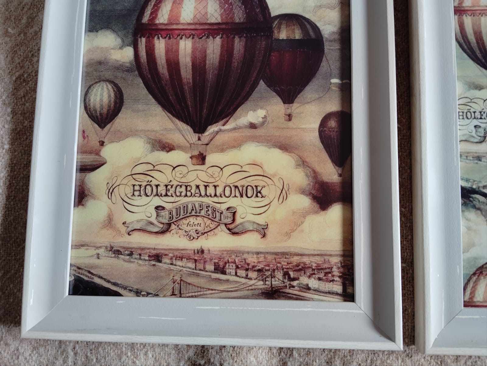 Par Láminas Vintage globos aerostáticos - Imagen 6