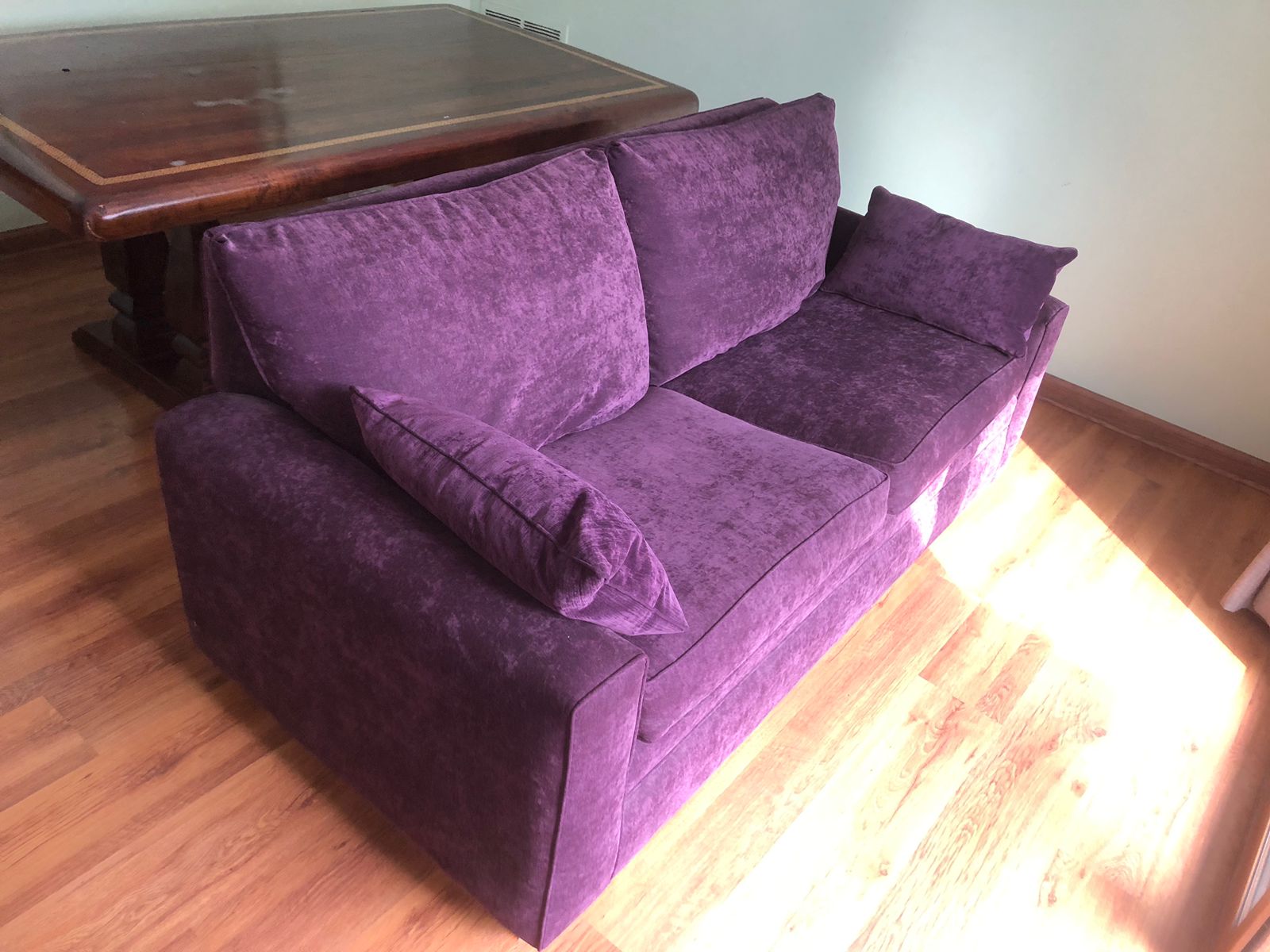 Sofá 3 cuerpos morado - Imagen 5