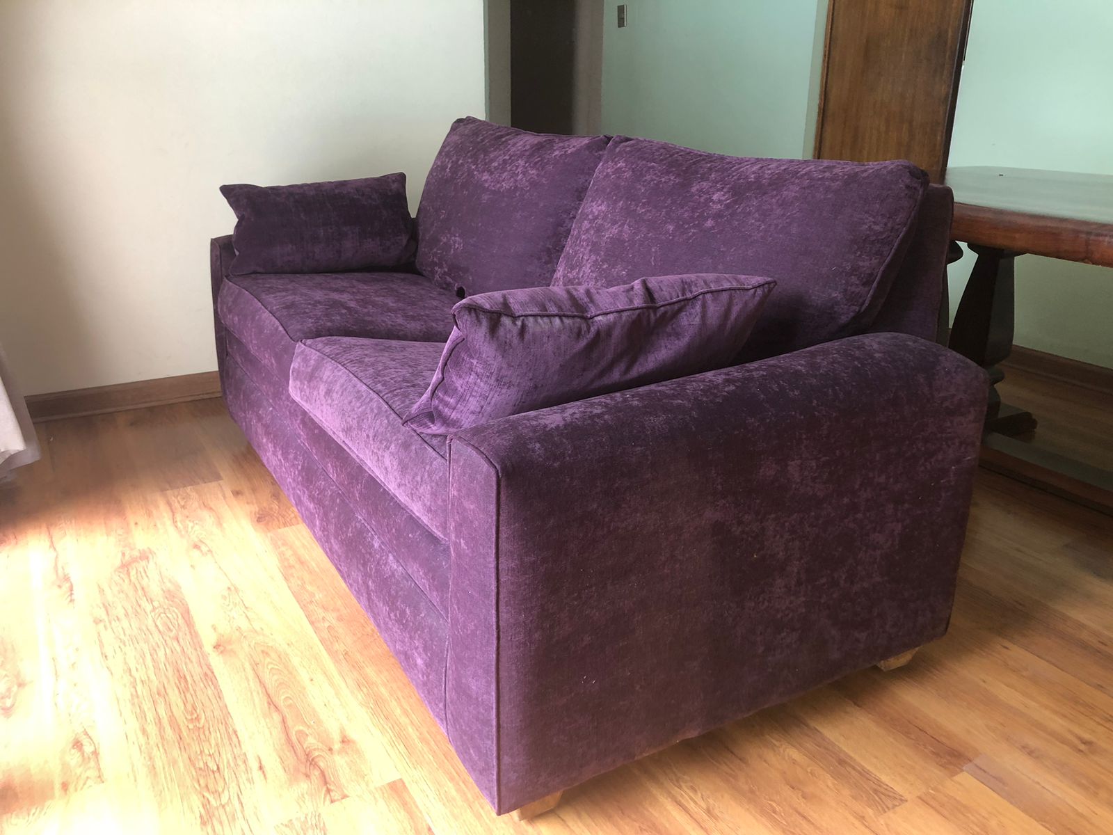 Sofá 3 cuerpos morado - Imagen 6