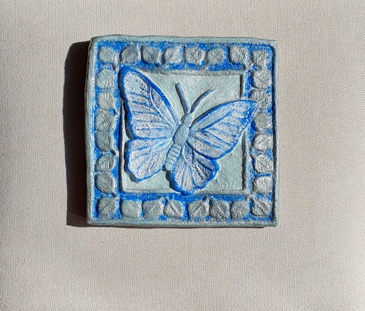 Cuadro azul plata de ziña