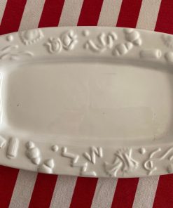 Bandeja de loza blanca Casa Ideas