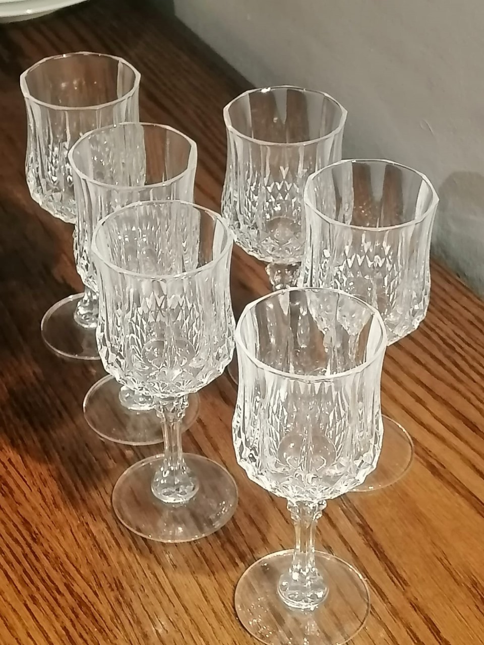 Juego de 6 copas vino cristal D'Arques